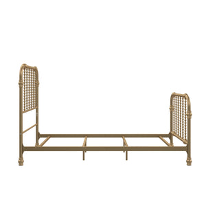 Max & Finn Wren Metal Bed - Gold - Twin