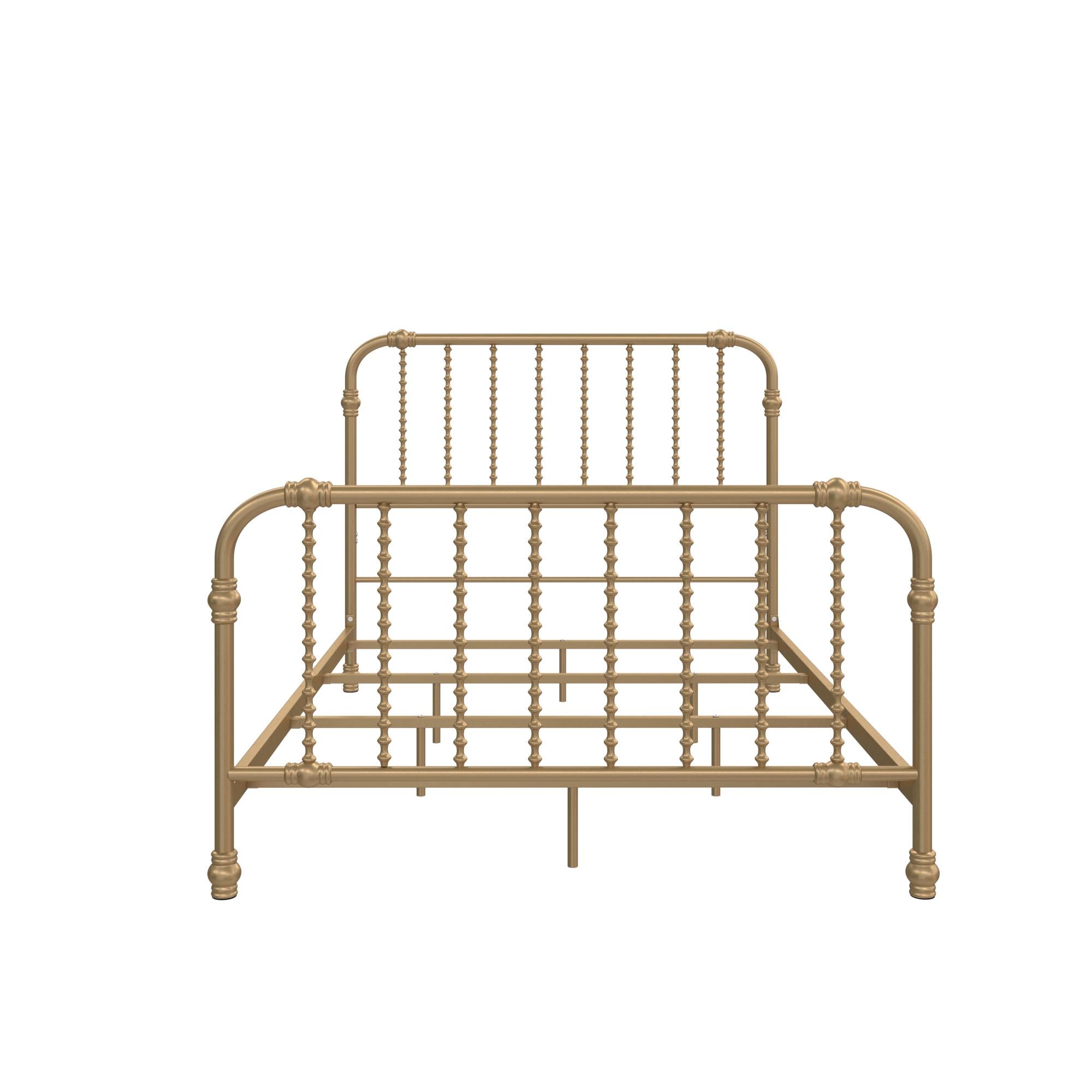 Max & Finn Wren Metal Bed - Gold - Full