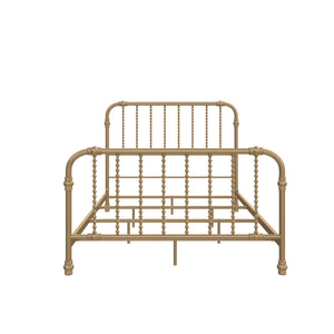 Max & Finn Wren Metal Bed - Gold - Full