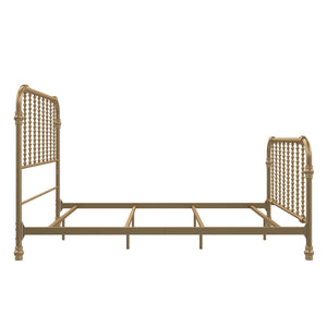 Max & Finn Wren Metal Bed - Gold - Full