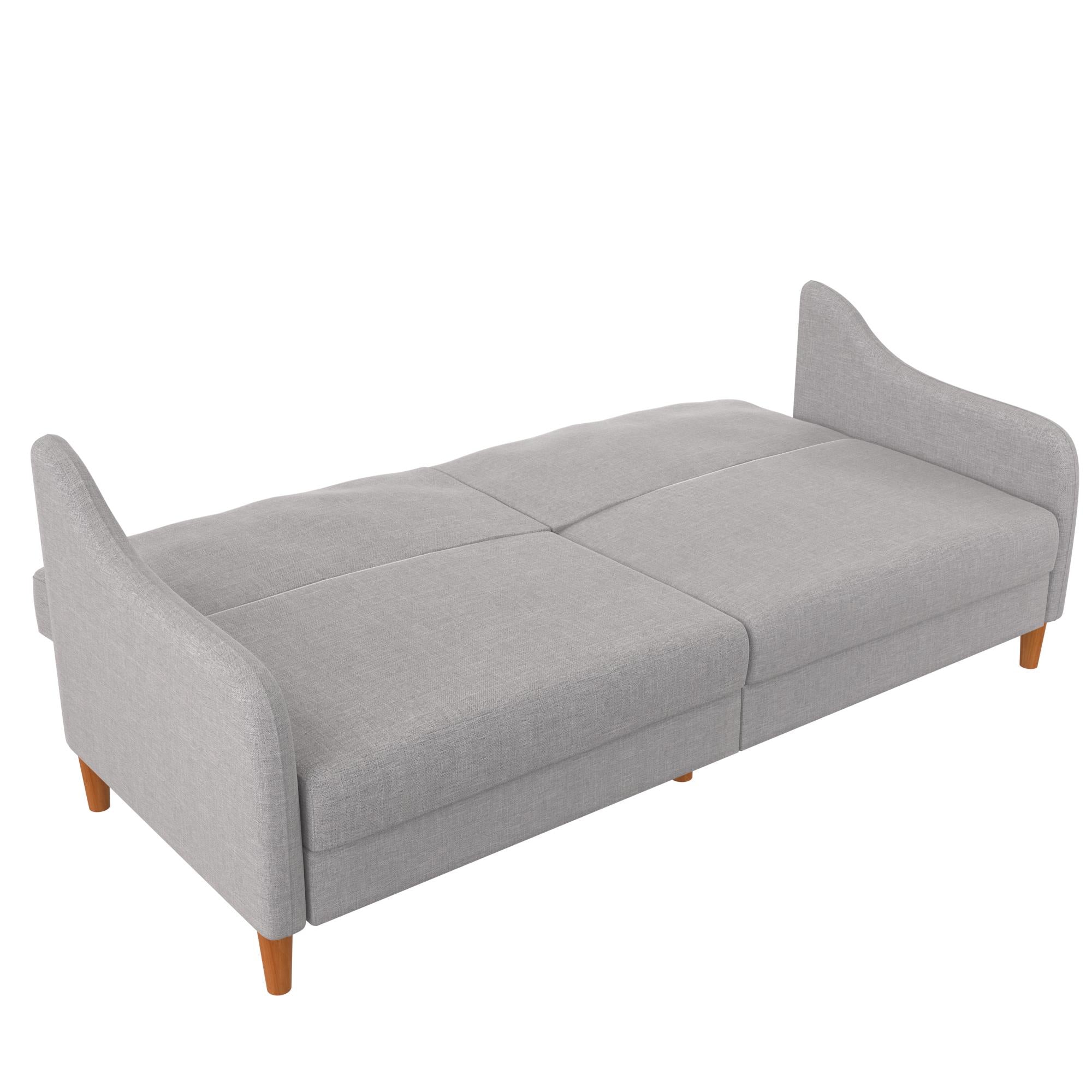DHP Jasper Futon Sofa Bed - Light Gray