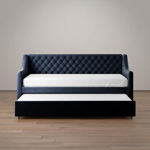 Max & Finn Ambrosia Upholstered Daybed and Trundle - Blue - Twin