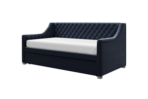 Max & Finn Ambrosia Upholstered Daybed and Trundle - Blue - Twin