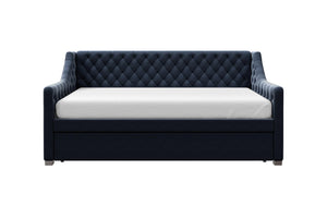 Max & Finn Ambrosia Upholstered Daybed and Trundle - Blue - Twin