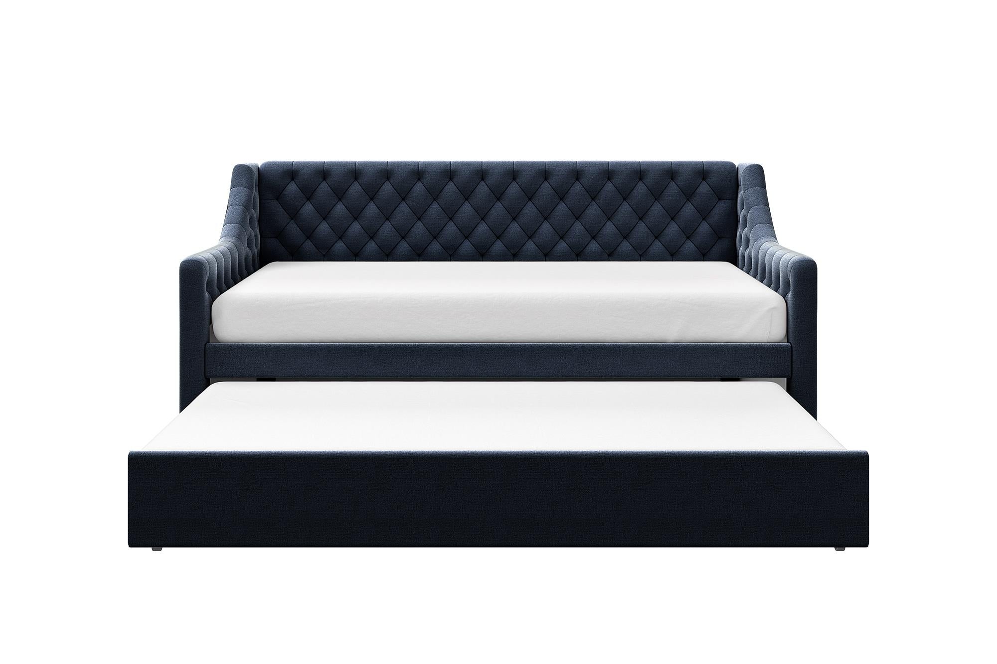 Max & Finn Ambrosia Upholstered Daybed and Trundle - Blue - Twin