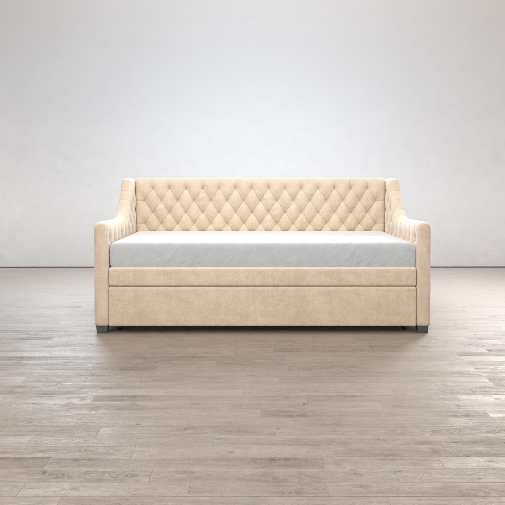 Max & Finn Ambrosia Upholstered Daybed and Trundle - Ivory - Twin