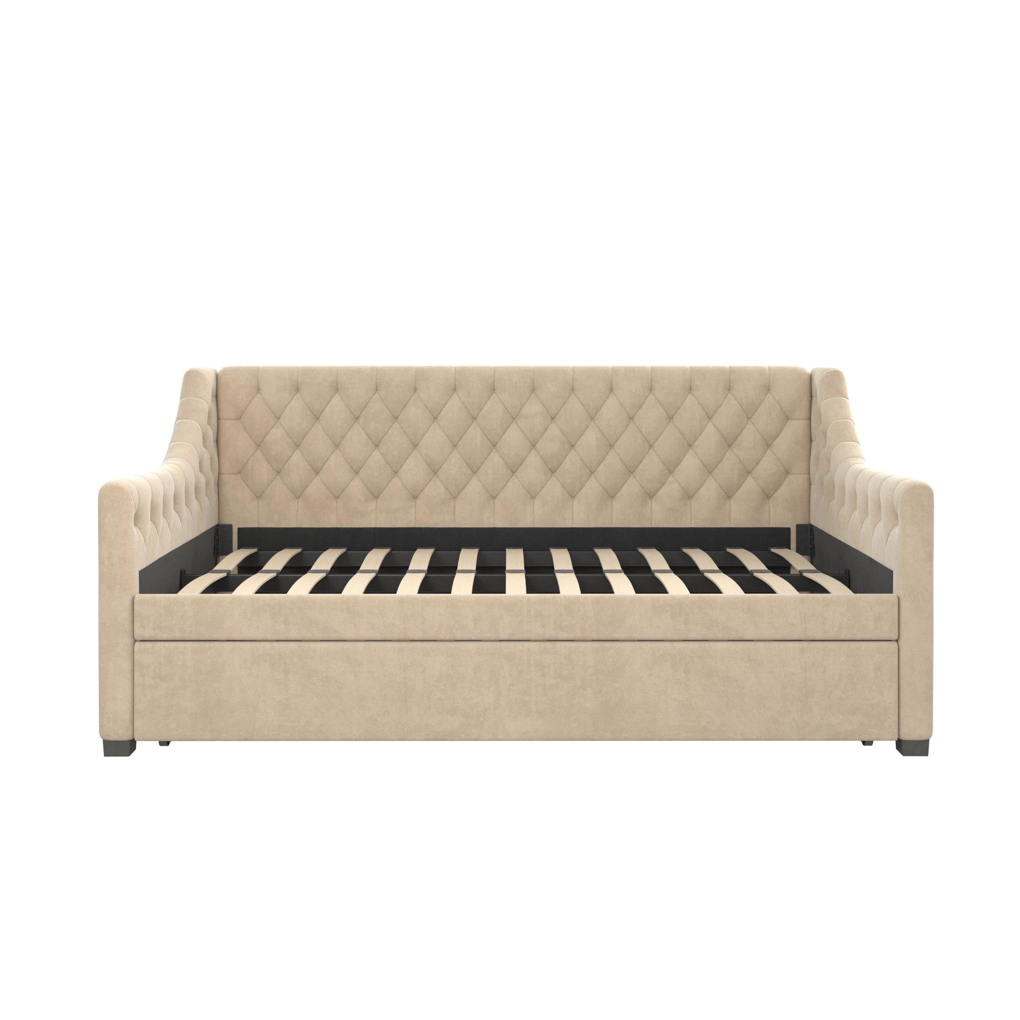 Max & Finn Ambrosia Upholstered Daybed and Trundle - Ivory - Twin