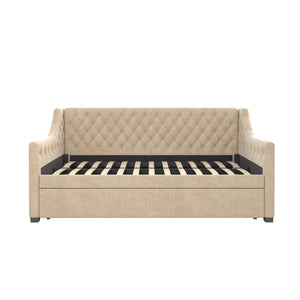 Max & Finn Ambrosia Upholstered Daybed and Trundle - Ivory - Twin