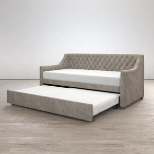 Max & Finn Ambrosia Upholstered Daybed and Trundle - Light Gray - Twin