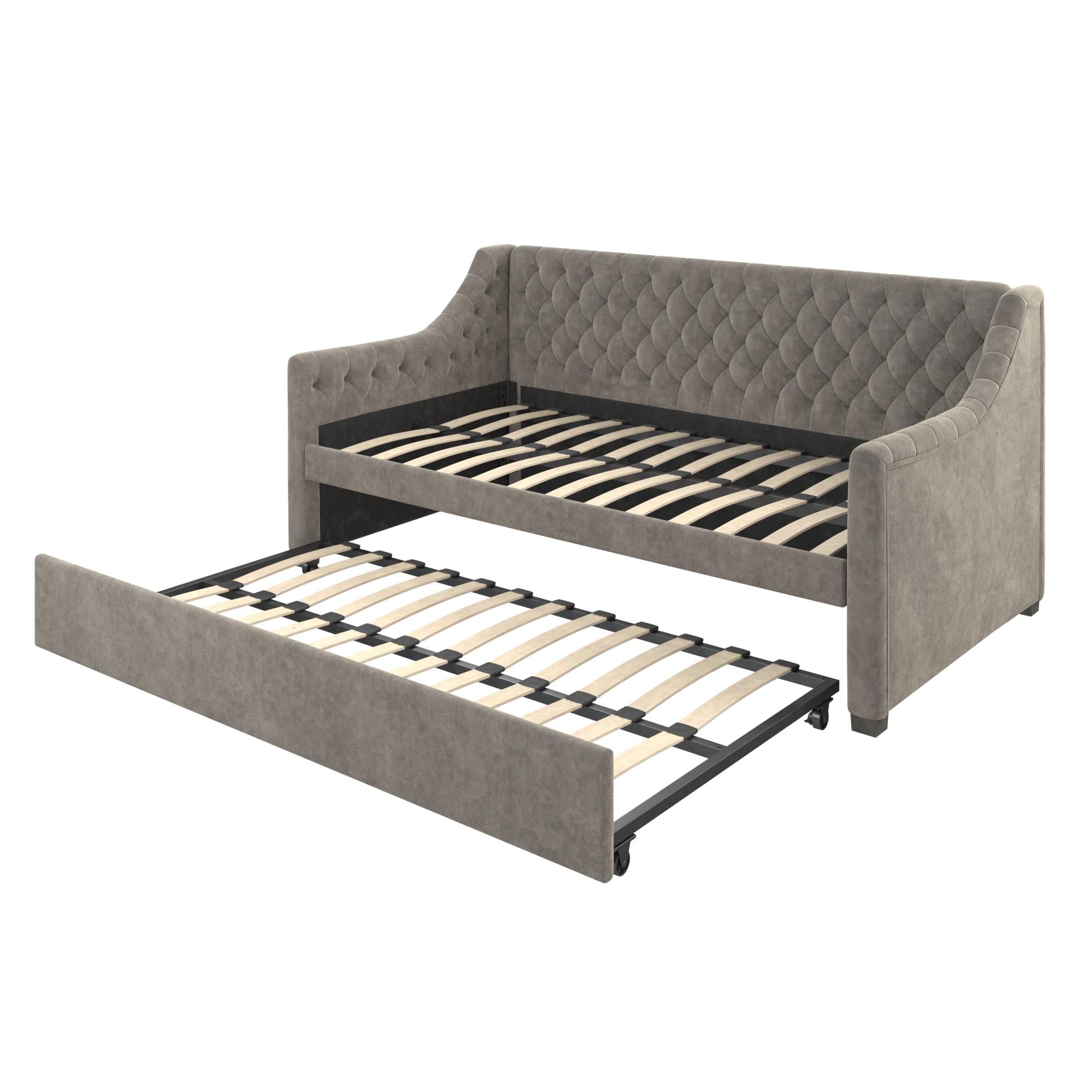 Max & Finn Ambrosia Upholstered Daybed and Trundle - Light Gray - Twin