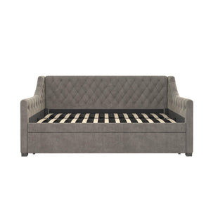 Max & Finn Ambrosia Upholstered Daybed and Trundle - Light Gray - Twin