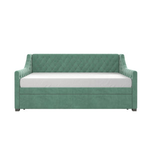 Max & Finn Ambrosia Upholstered Daybed and Trundle - Teal - Twin