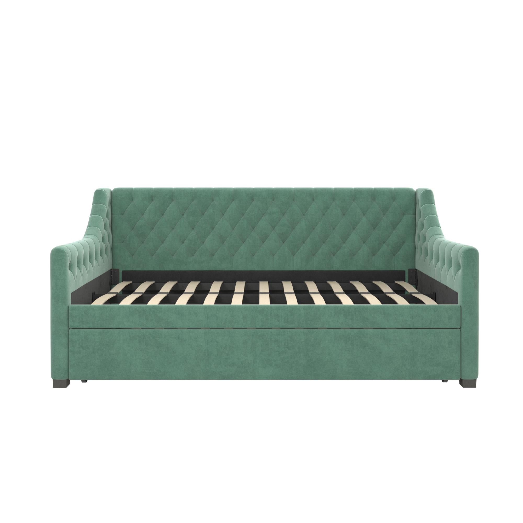 Max & Finn Ambrosia Upholstered Daybed and Trundle - Teal - Twin