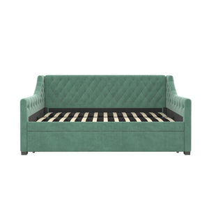 Max & Finn Ambrosia Upholstered Daybed and Trundle - Teal - Twin