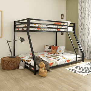 DHP Miles Kids' Bunk Bed - Black - Twin-Over-Full