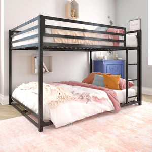 DHP Miles Kids' Bunk Bed - Black - Full-Over-Full