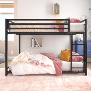DHP Miles Kids' Bunk Bed - Black - Full-Over-Full