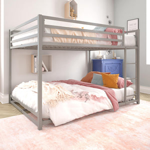 DHP Miles Kids' Bunk Bed - Silver - Full-Over-Full