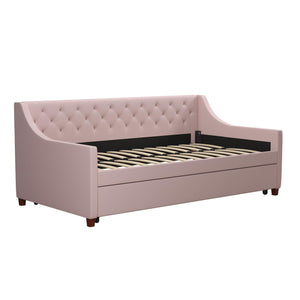 Novogratz Her Majesty Daybed and Trundle - Light Pink - Twin