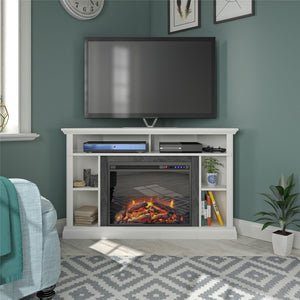 Ameriwood Home Overland Electric Corner Fireplace for TVs up to 50" - White