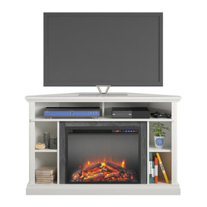 Ameriwood Home Overland Electric Corner Fireplace for TVs up to 50" - White