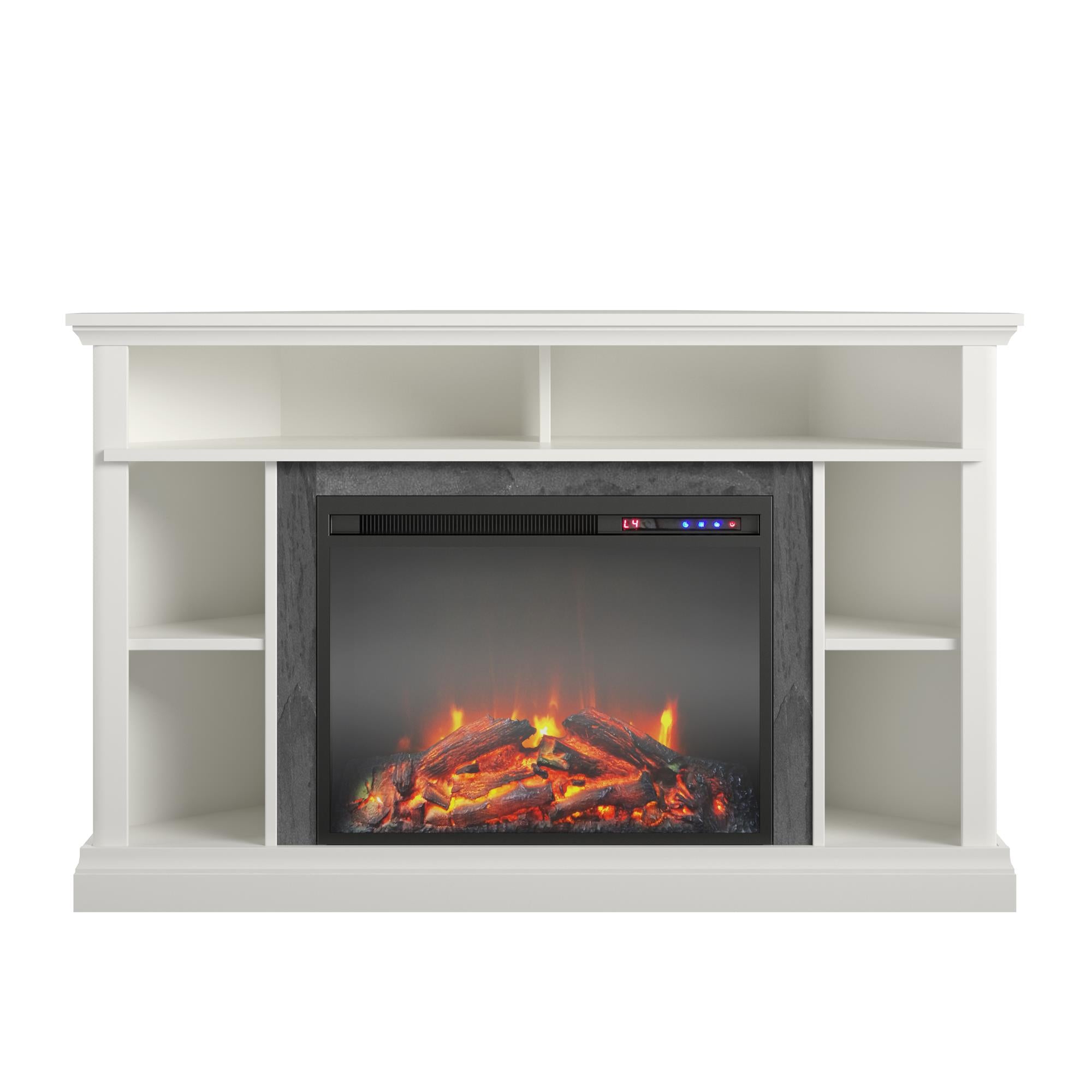 Ameriwood Home Overland Electric Corner Fireplace for TVs up to 50" - White