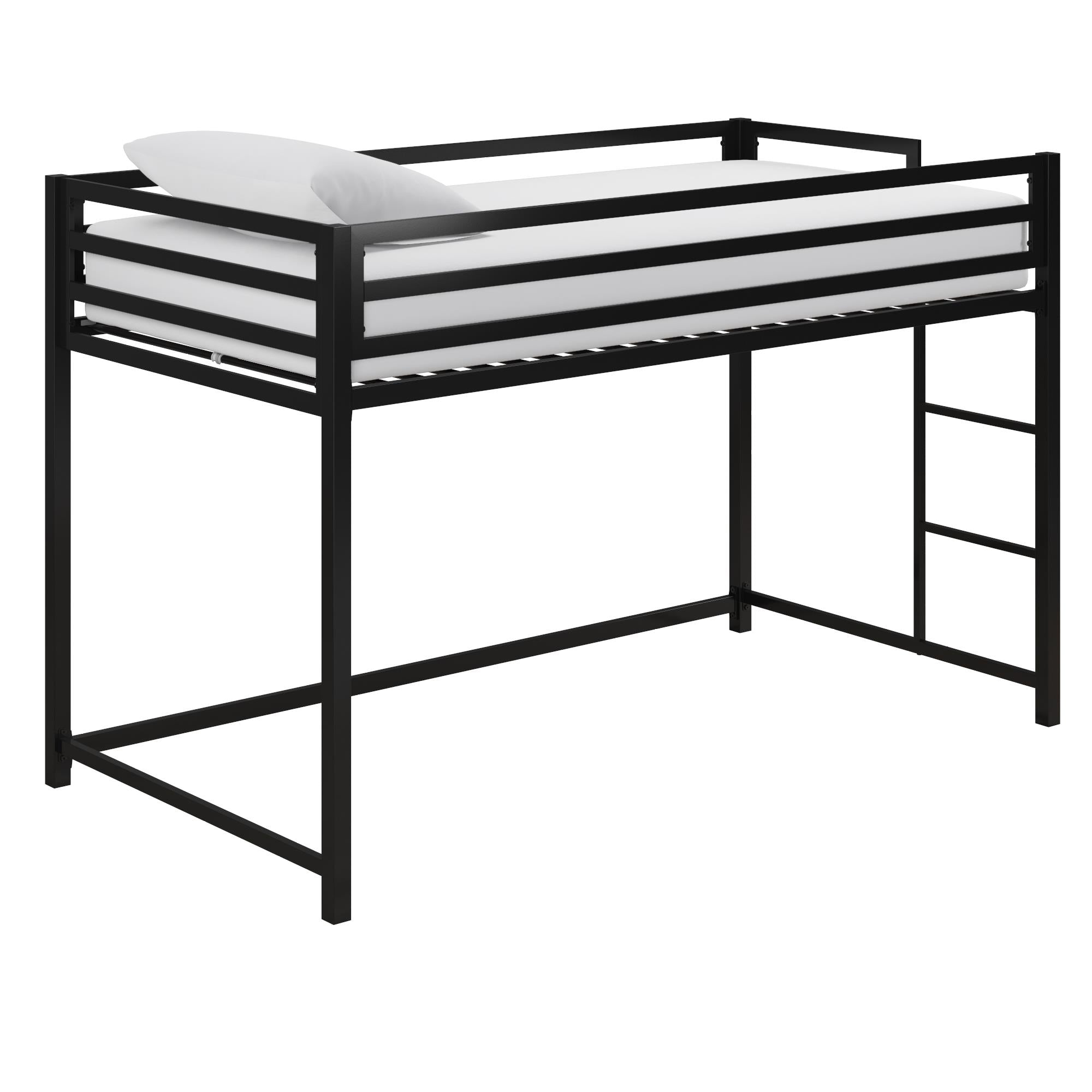 DHP Miles Kids' Low Loft Bed - Black - Twin