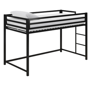 DHP Miles Kids' Low Loft Bed - Black - Twin