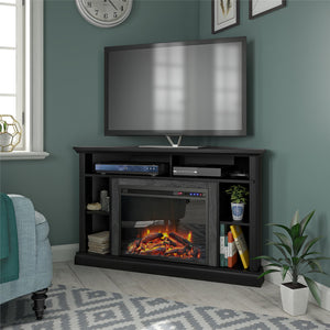 Ameriwood Home Overland Electric Corner Fireplace for TVs up to 50" - Black