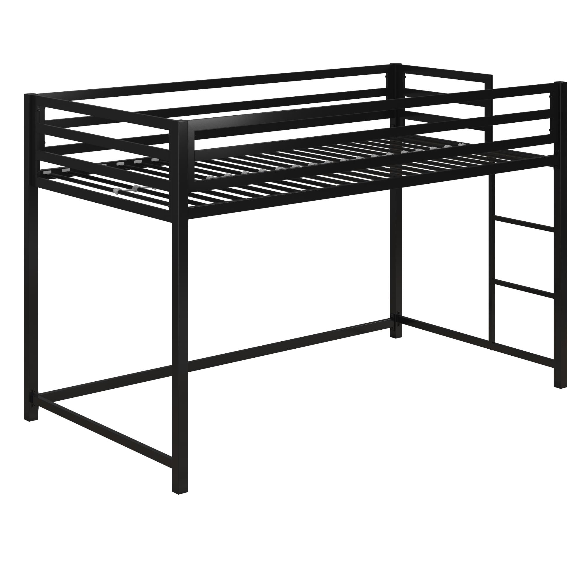 DHP Miles Kids' Low Loft Bed - Black - Twin