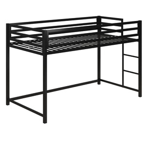 DHP Miles Kids' Low Loft Bed - Black - Twin