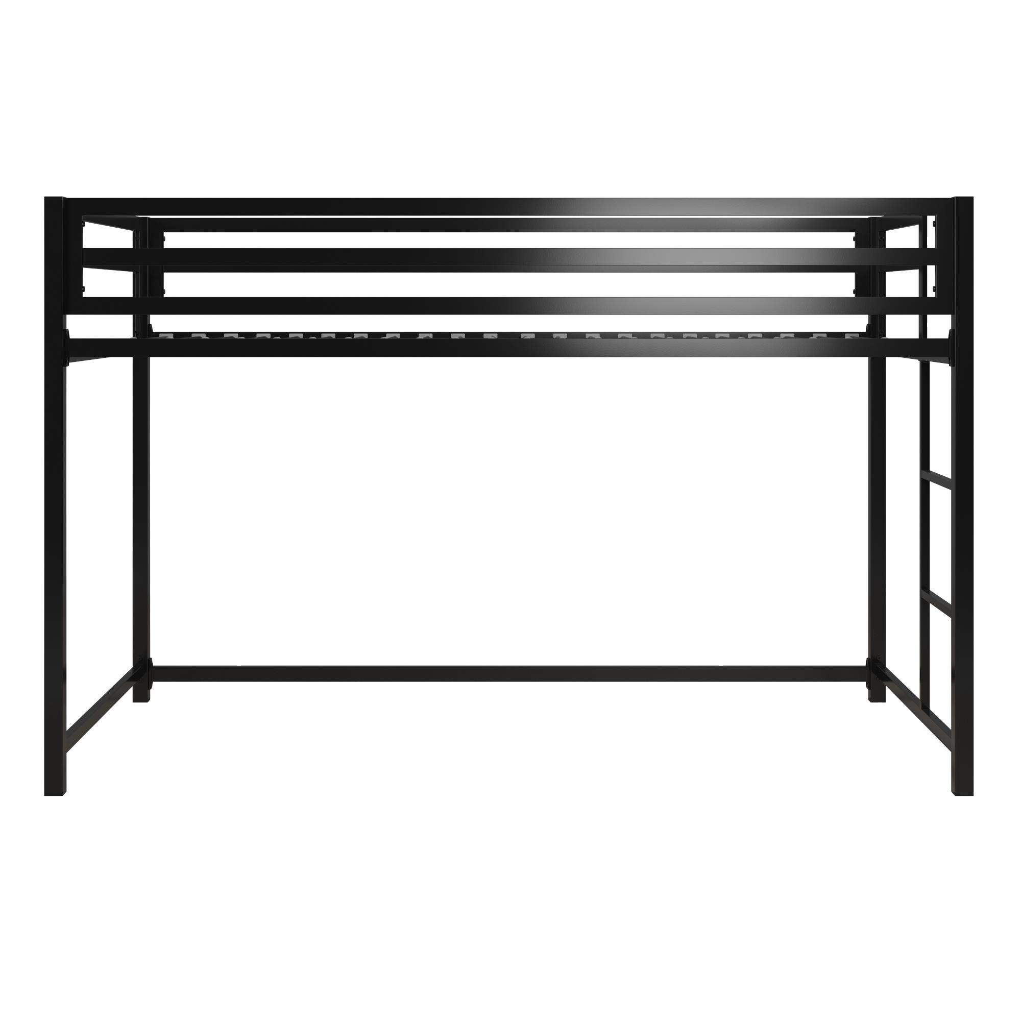 DHP Miles Kids' Low Loft Bed - Black - Twin