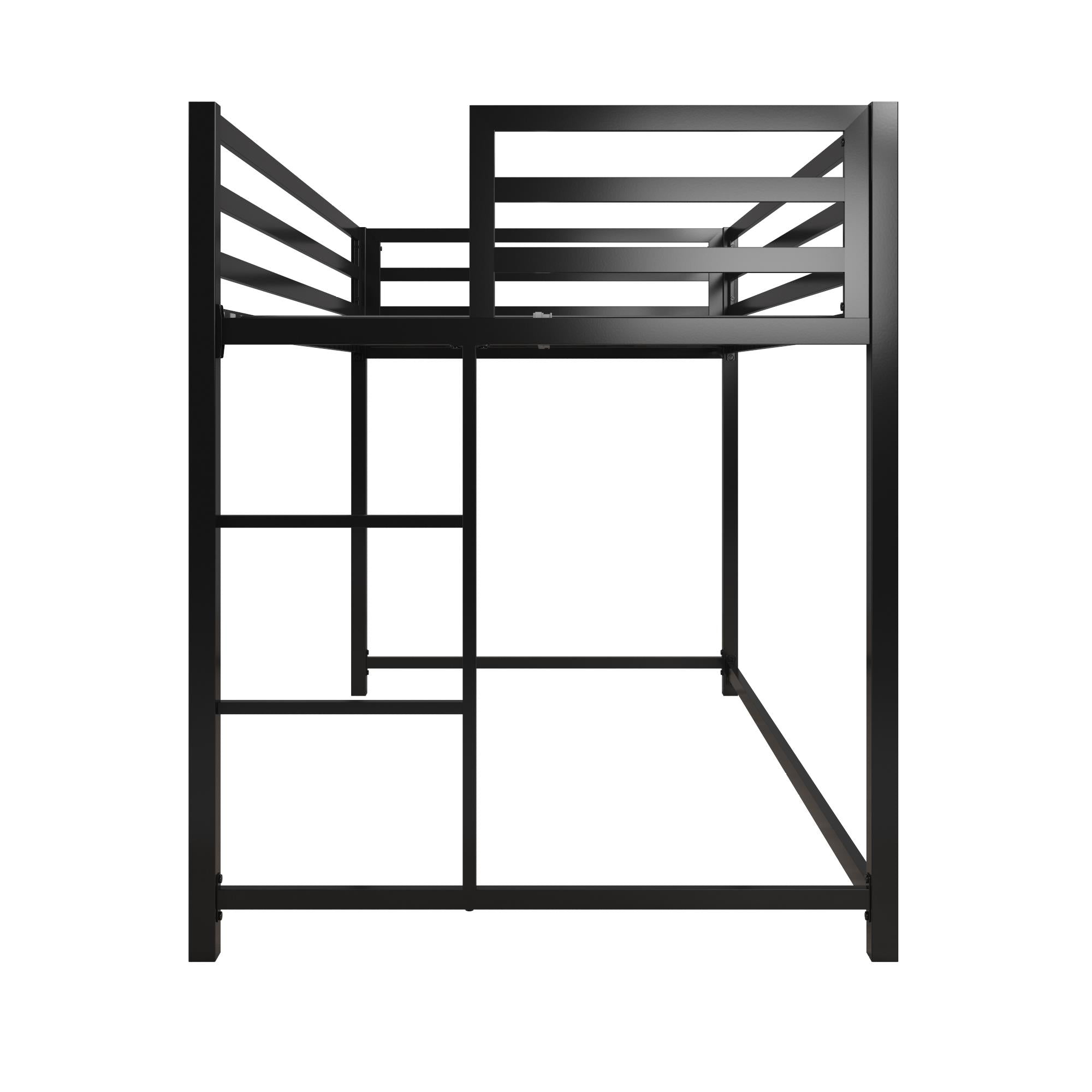 DHP Miles Kids' Low Loft Bed - Black - Twin