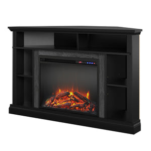 Ameriwood Home Overland Electric Corner Fireplace for TVs up to 50" - Black