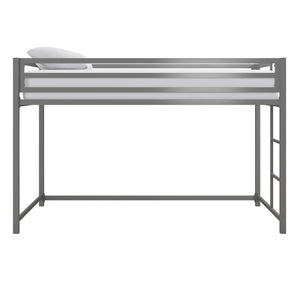 DHP Miles Kids' Low Loft Bed - Silver - Twin