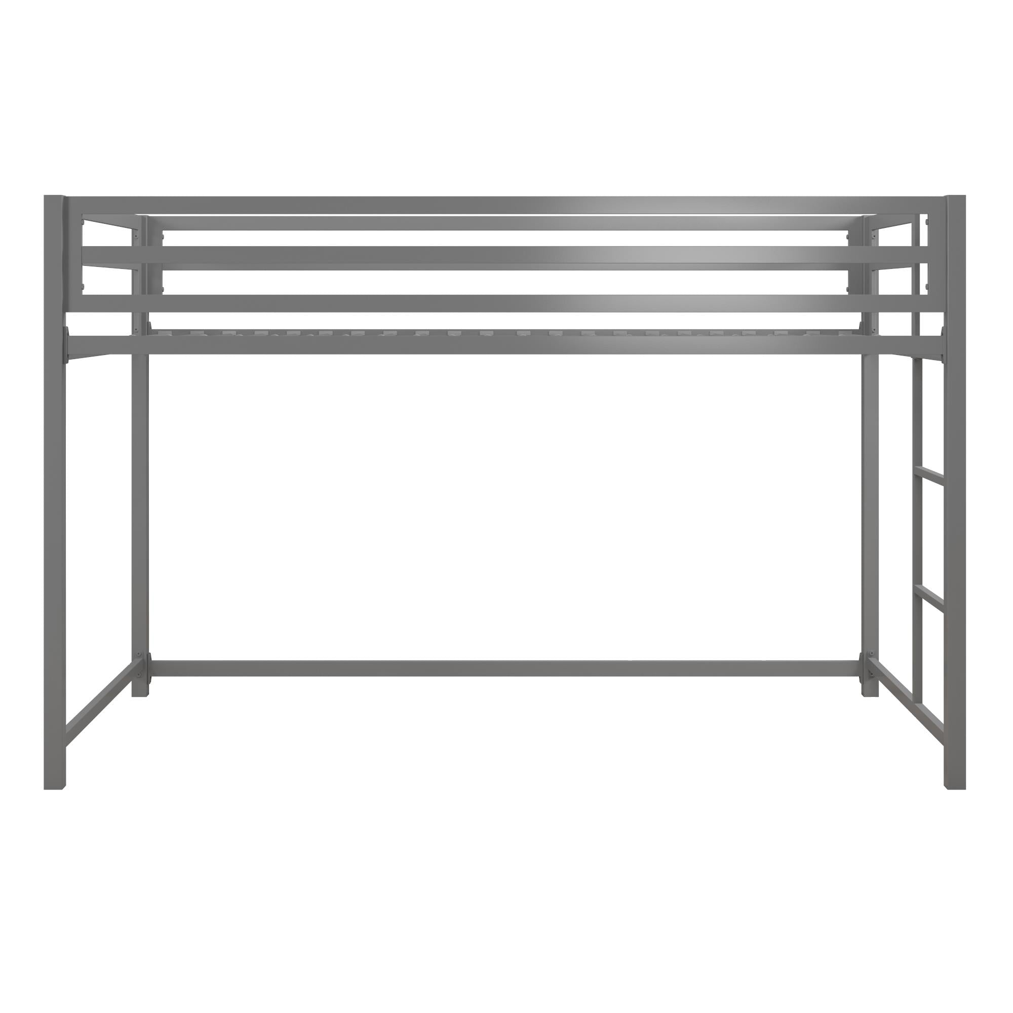 DHP Miles Kids' Low Loft Bed - Silver - Twin