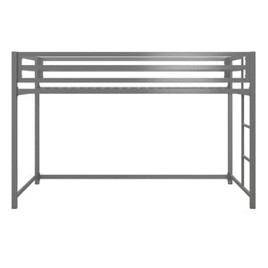 DHP Miles Kids' Low Loft Bed - Silver - Twin