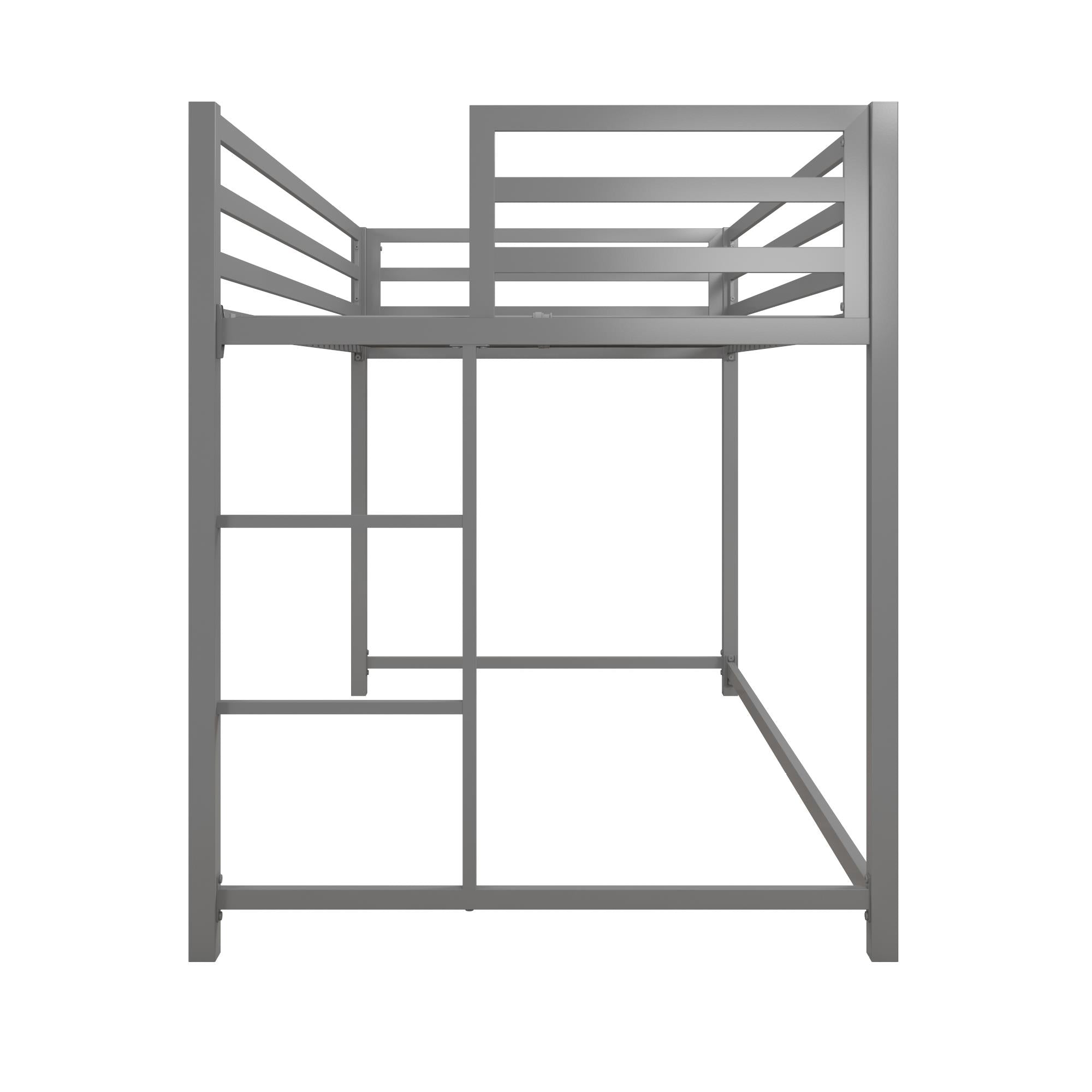 DHP Miles Kids' Low Loft Bed - Silver - Twin