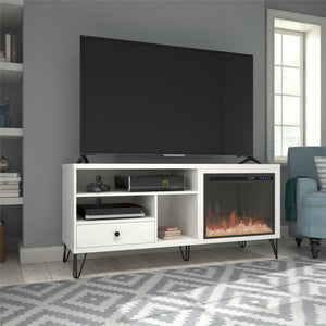 Ameriwood Home Owen Fireplace TV Stand for TVs up to 65" - White