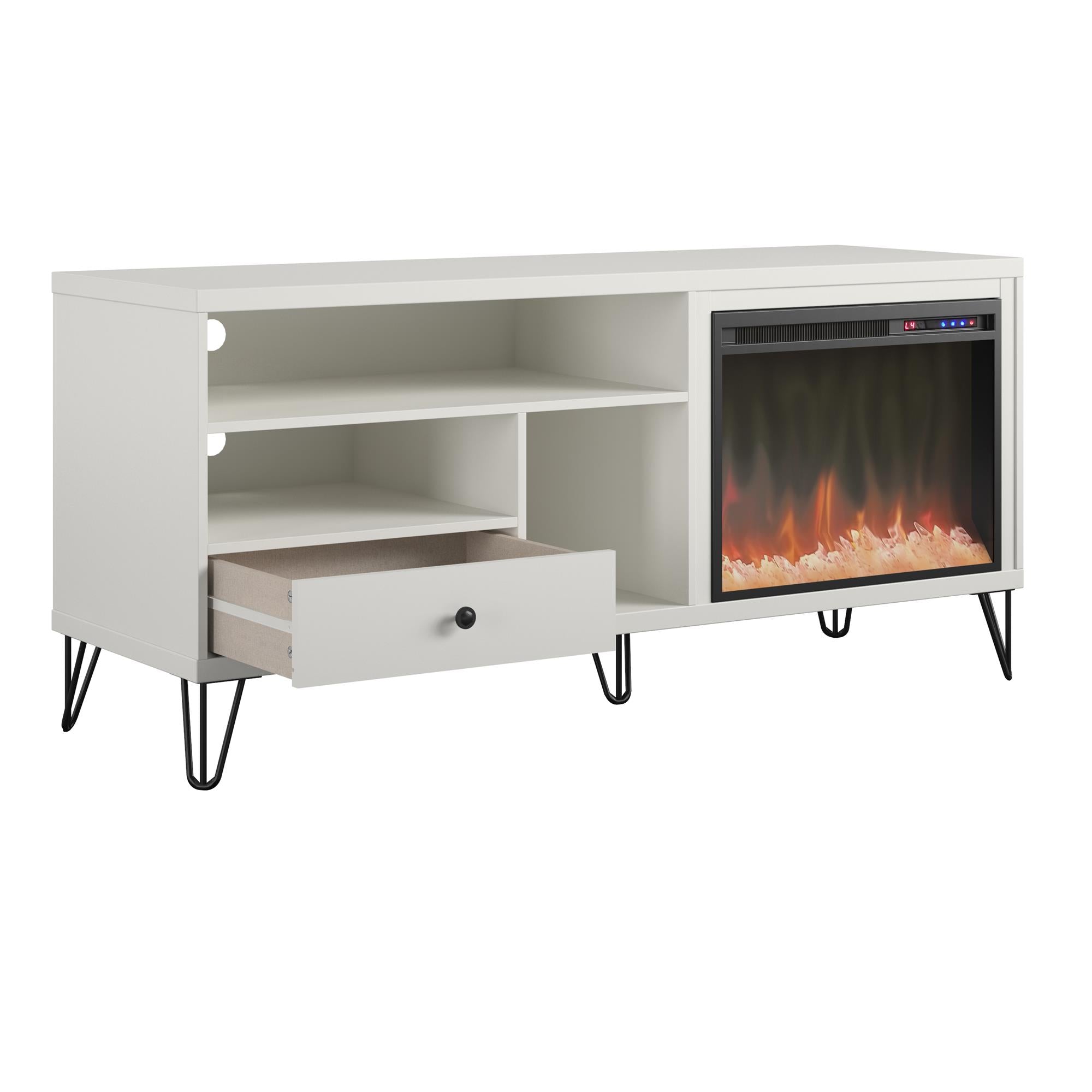 Ameriwood Home Owen Fireplace TV Stand for TVs up to 65" - White