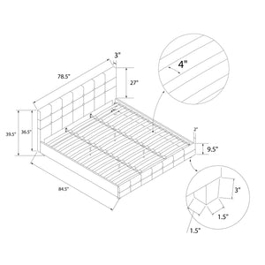 DHP Rose Upholstered Bed Frame - Gray - King