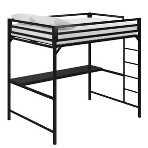 DHP Miles Kids' Loft Bed with Desk - Black - Full