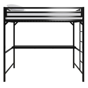 DHP Miles Kids' Loft Bed with Desk - Black - Full
