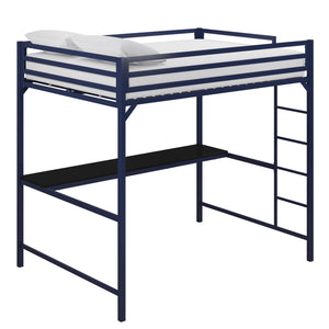 DHP Miles Kids' Loft Bed with Desk - Blue - Full