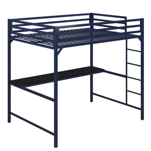 DHP Miles Kids' Loft Bed with Desk - Blue - Full