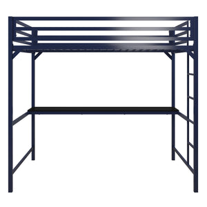 DHP Miles Kids' Loft Bed with Desk - Blue - Full