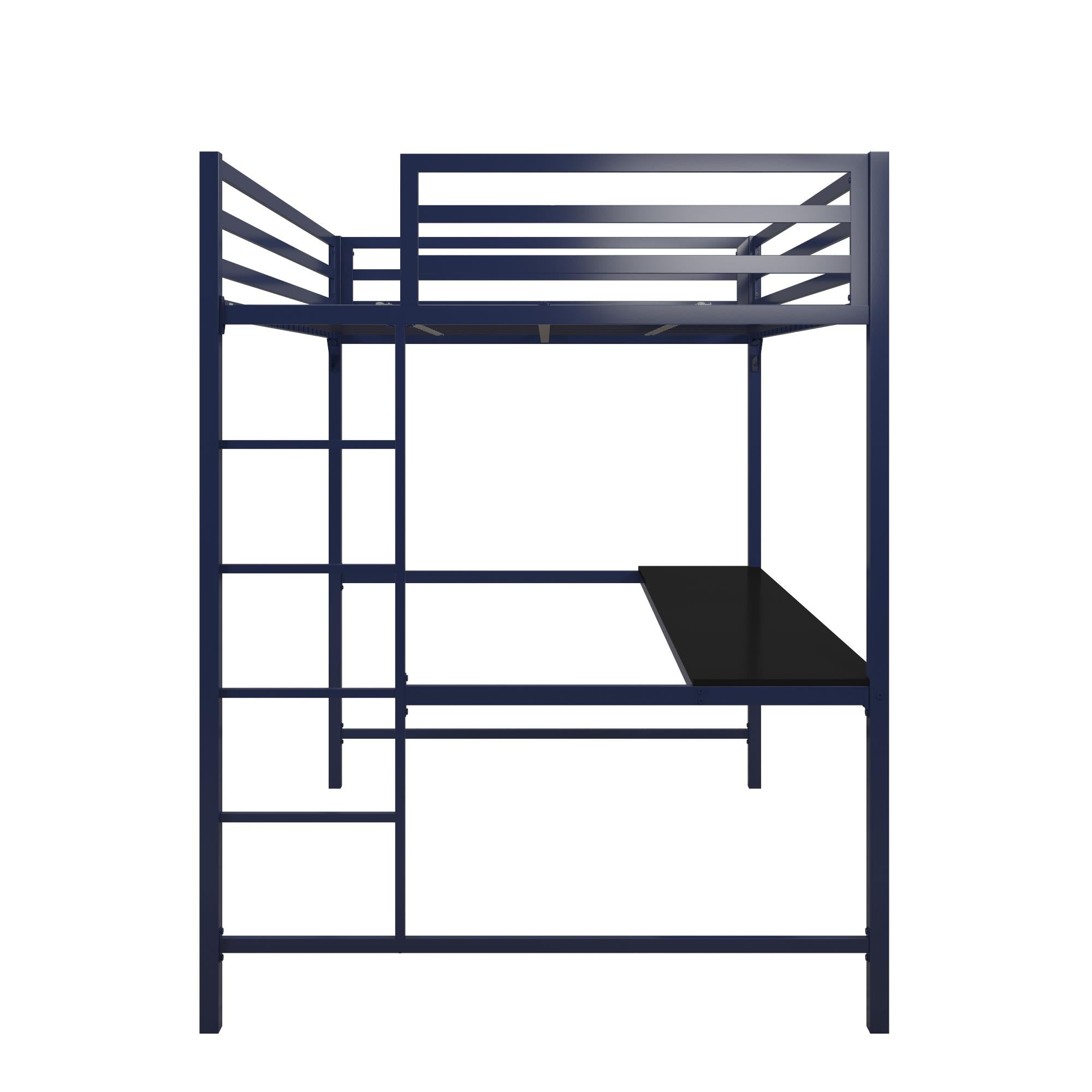 DHP Miles Kids' Loft Bed with Desk - Blue - Full