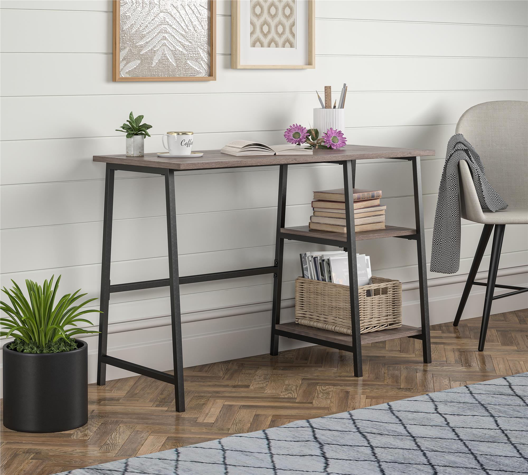Ameriwood Home Writing Desk - Distressed Gray Oak