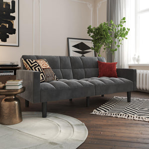 DHP Harper Futon Sofa Bed - Gray