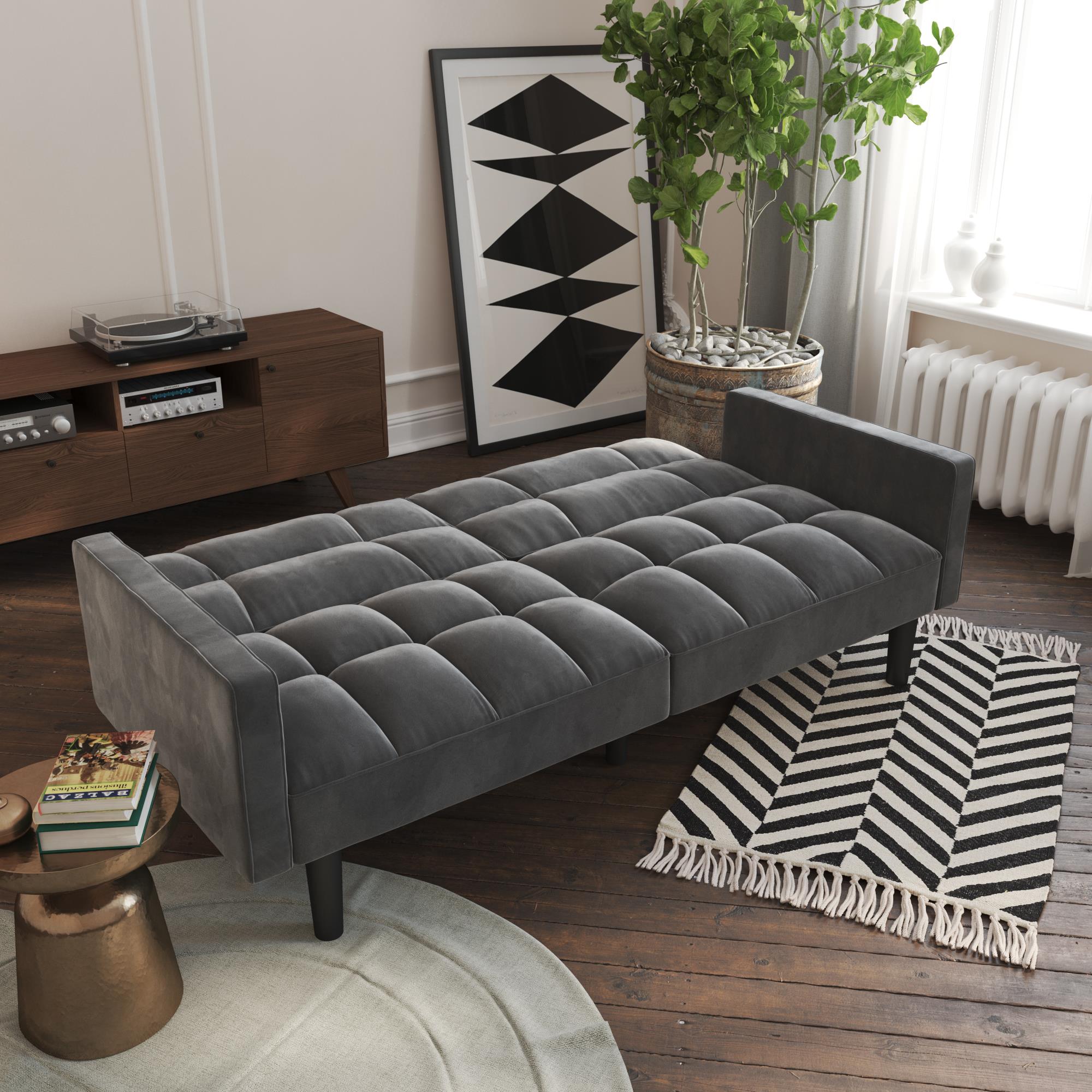 DHP Harper Futon Sofa Bed - Gray